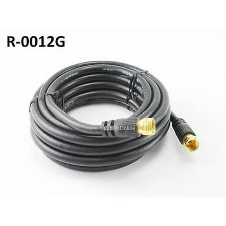 BUTTERFLY- 12Ft Rg6 75 Ohm High-Grade Gold-Plated F-Type Coaxial Video Cable  R-0012G