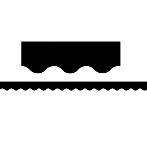 Teacher Created Resources Black Scalloped Border Trim