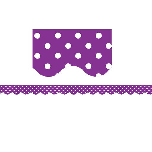 Teacher Created Resources Purple Mini Polka Dots Scalloped