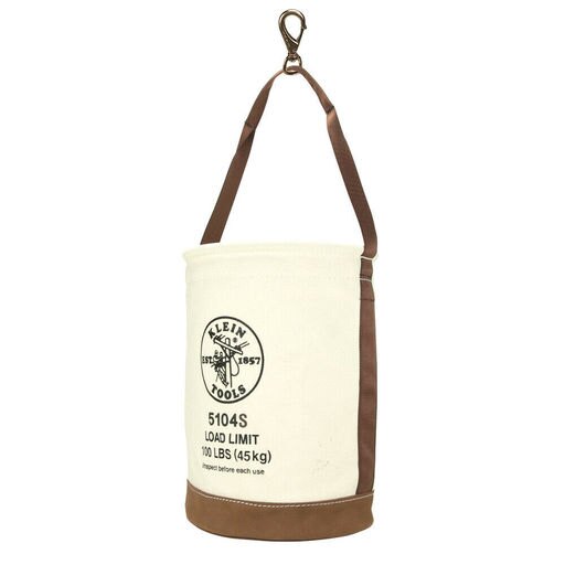 Klein Tools 5104S Leather Bottom Bucket with Swivel Snap