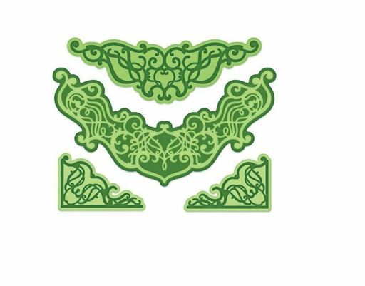 Heartfelt Creations Die Set ~ SWIRLY ACCENT SPRAY Booklet Frames & Dies -7263