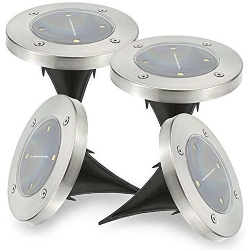 4Pcs LED Solar Lights Outdoor Ground Lights, Water-Resistant Path 2DAY SHIP