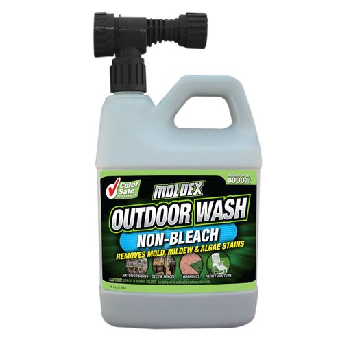 Moldex Mold, Mildew & Algae Stain Remover Non-Bleach Outdoor Wash, 32 Oz