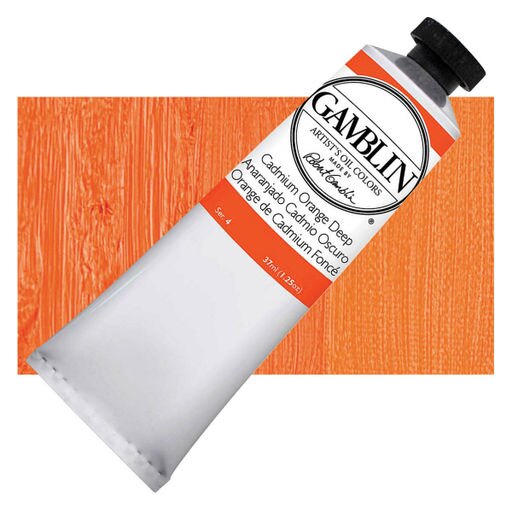 Gamblin - Artist Oil Color - 37Ml Tube - Cadmium Orange Deep 1253 NEW