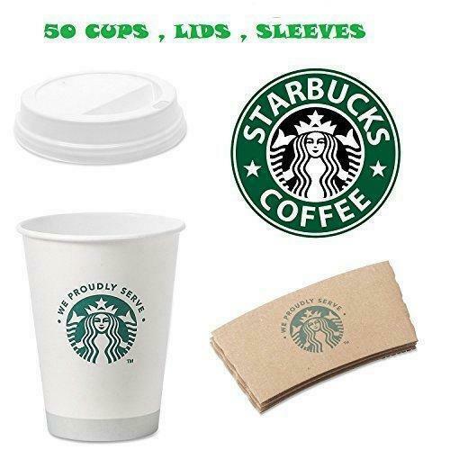 Starbucks White Disposable Hot Paper Cup, 12 12 Ounce (50 Count),
