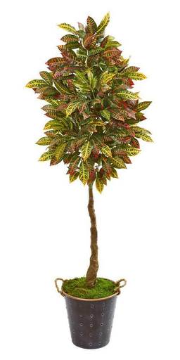 Croton Artificial Tree in Decorative Planter [ID 3828211]