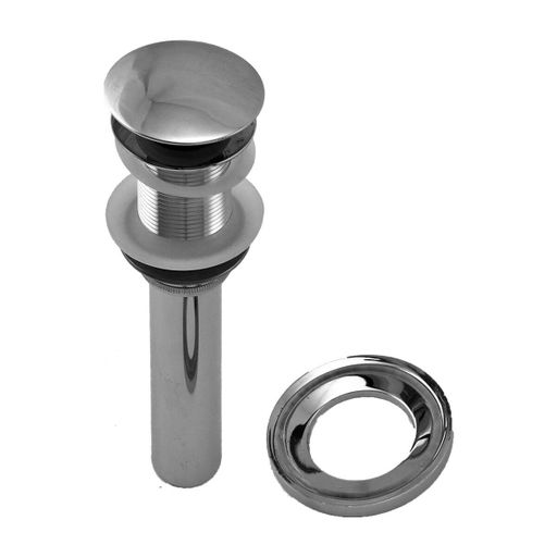 Pop-up Drain and Mounting Ring for Glass Sink Chrome Brass Renovators Supply