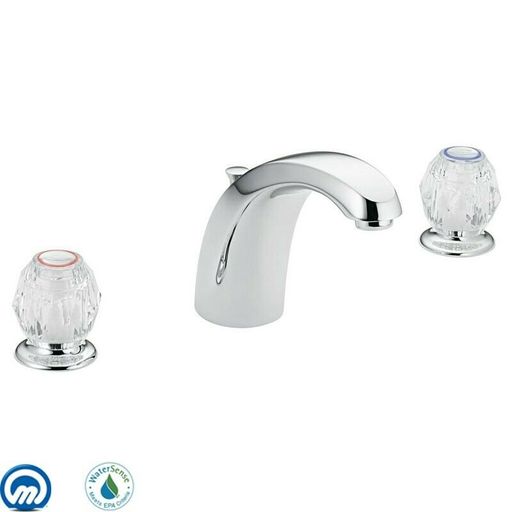 Moen 4962 Double Handle Widespread Bathroom Faucet - Chrome