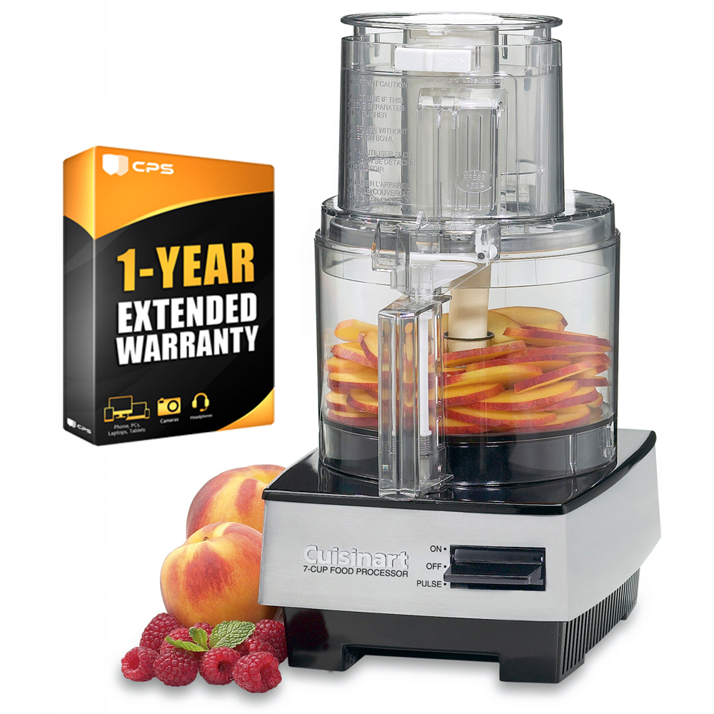 Cuisinart DFP-7BCY 7 Cup Food Processor Bundle with 1 Year Extended Warranty
