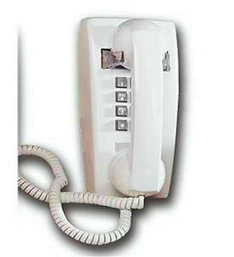 Cortelco ITT-2554-V-WH 255415-VBA-20M Traditional Mini-wall Phone W/ Volume WHIT