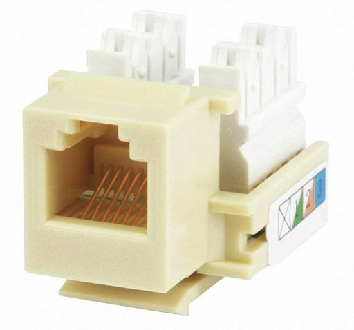 Monoprice Keystone Jack, Beige, Plastic, Series: Standard, Cable Type: Voice