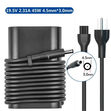 19.5V 2.31A 45W 4.5mm*3.0mm Laptop AC Adapter Charger for Dell Inspiron 17 5755 5758 5759 5765 5767 5770 7773 7778 7779 7786 P30E  11 3147 3148 3152 3