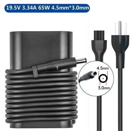 19.5V 3.34A 65W 4.5mm*3.0mm Laptop AC Adapter Charger for Dell I3147-3750sLV I5759-5306S 15 I5578 15 17579 I5368-0027GRY I7568-2867T 450-ADTR 13 17378