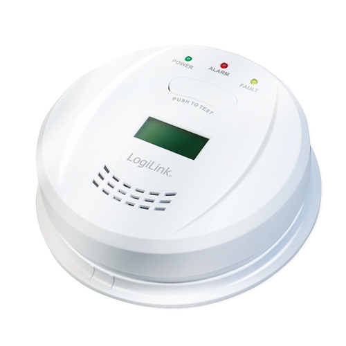 LogiLink SC0111 Carbon Monoxide Detector Battery Powered 85dB Alarm