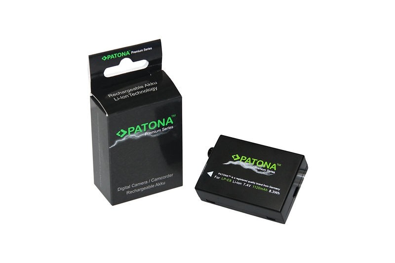 Patona Premium - Canon Lp-E8 - 7,4 Volt 1120mAh Li-Ion