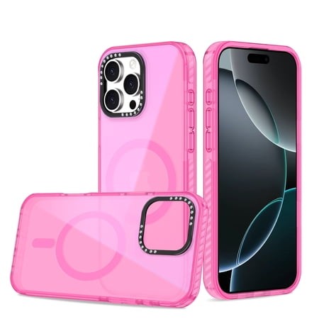 Magnetic Case for iPhone 15 Pro Max  Compatible with MagSafe Charging Soft TPU Bumper Slim Shockproof Protective Cute PC Back Cover for iPhone 15 Pro 