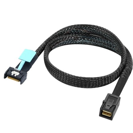 For PCIE SFF-8654 4I 4X 38-Pin to SAS HD SFF-8643 Support PCIe Gen5 Server Adapter Cable