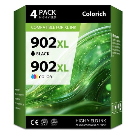 902XL 902 Ink Cartridges Compatible for 902 902XL Combo Pack for OfficeJet 6978 6968 6970 6971 6974 6975 6979 6960 6961 6963 6964 6965 6966 6950 Print