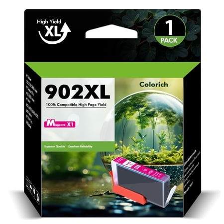 902 902 XL Ink Cartridges Compatible for 902XL 902 1 Pack Magenta Ink for OfficeJet 6970 6978 6968 6971 6974 6975 6979 6960 6961 6963 6964 6965 6966 6