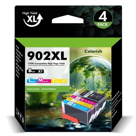 902 902 XL Ink Cartridges Compatible for 902XL 902 Ink Combo Pack for OfficeJet 6970 6978 6968 6971 6974 6975 6979 6960 6961 6963 6964 6965 6966 6950 
