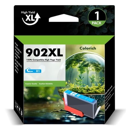 902 902 XL Ink Cartridges Compatible for 902XL 902 1 Pack Cyan Ink for OfficeJet 6970 6978 6968 6971 6974 6975 6979 6960 6961 6963 6964 6965 6966 6950