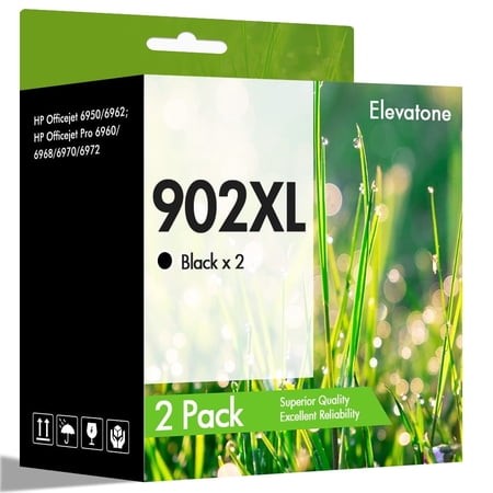 902 902XL Ink Cartridges Compatible for 902 902XL 2 Pack for OfficeJet Pro 6968 6978 6958 6978 6968 6970 6971 6974 6975 6979 6960 6961 6963 6964 6965 