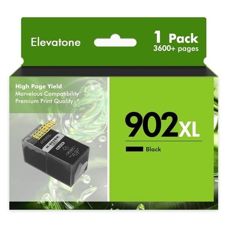 902XL 902 Ink Cartridges Compatible for 902 902XL 1 Pack Black Ink for OfficeJet Pro 6978 6968 6970 6971 6974 6975 6979 6960 6961 6963 6964 6965 6966 
