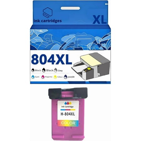 804 804XL Ink Cartridges Compatible for 6220 6222 7120 Inkjet Printers  Leak-Proof Design Crisp Printing