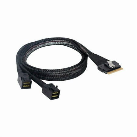 For Slim SAS 4.0 Compatible SFF-8654 8i to 2x SFF-8643 Array Card Data Transfer Cable Fast Transfer