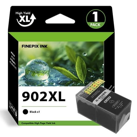 902 902XL Ink Cartridge Compatible for HP 902 902XL 1 Pack Black Printer Ink for OfficeJet Pro 6978 6968 6970 6971 6974 6975 6979 6960 6961 6963 6964 