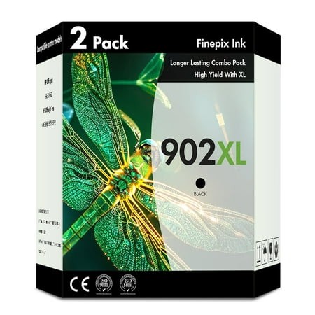 902XL 902 Ink Cartridge Compatible for HP 902 902 XL 2 Pack Printer Ink for OfficeJet Pro 6978 6968 6970 6971 6974 6975 6979 6960 6961 6963 6964 6965 