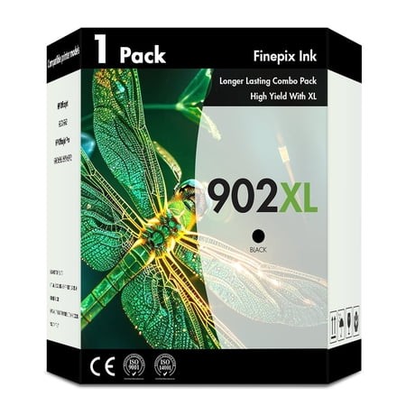 902XL 902 Ink Cartridge Compatible for HP 902 902 XL 1 Pack Black Printer Ink for OfficeJet Pro 6978 6968 6970 6971 6974 6975 6979 6960 6961 6963 6964