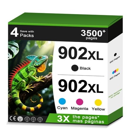 Compatible 902XL Ink Cartridges Combo Pack Compatible Replacement for 902 XL Black Color for HP902 6978 6970 6958 6960 6966 6956 6950 6974 6963 Printe