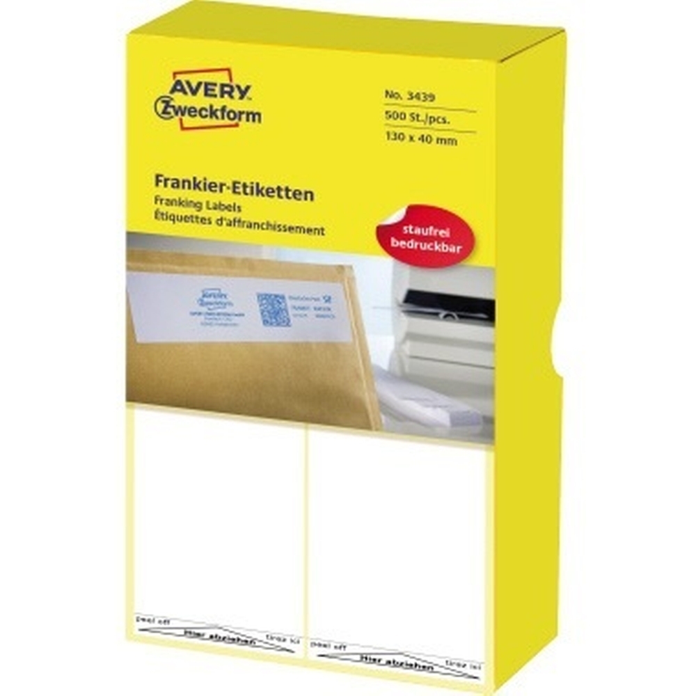 Avery Zweckform Frankieretikett 3439 Einzel 130x40mm 500 St./Pack.