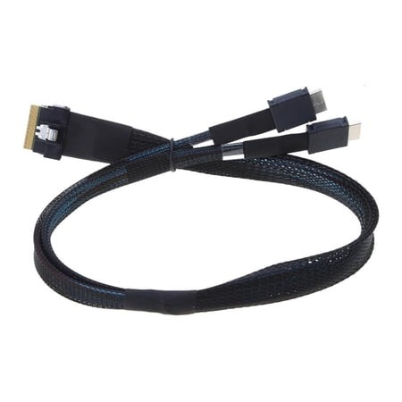 YIGSECU SlimSAS SFF-8654 8X to Oculink SFF-8611 4X 4ix2 Cable for Fast Data Transfer in Research and Finance Applications
