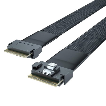 1024-8654 to -8654 Cable  4.0  85 Ohms  Compatible with Servers  Storage Systems  Workstations  and High-performance Computing  Length 0.75~0.8 Meters