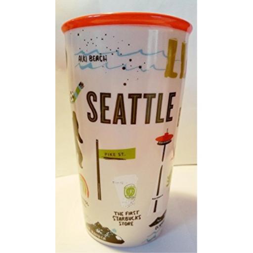 Starbucks Seattle Highlights Local Collection 12 Ouncedouble Wall Ceramic Tumbler Mug