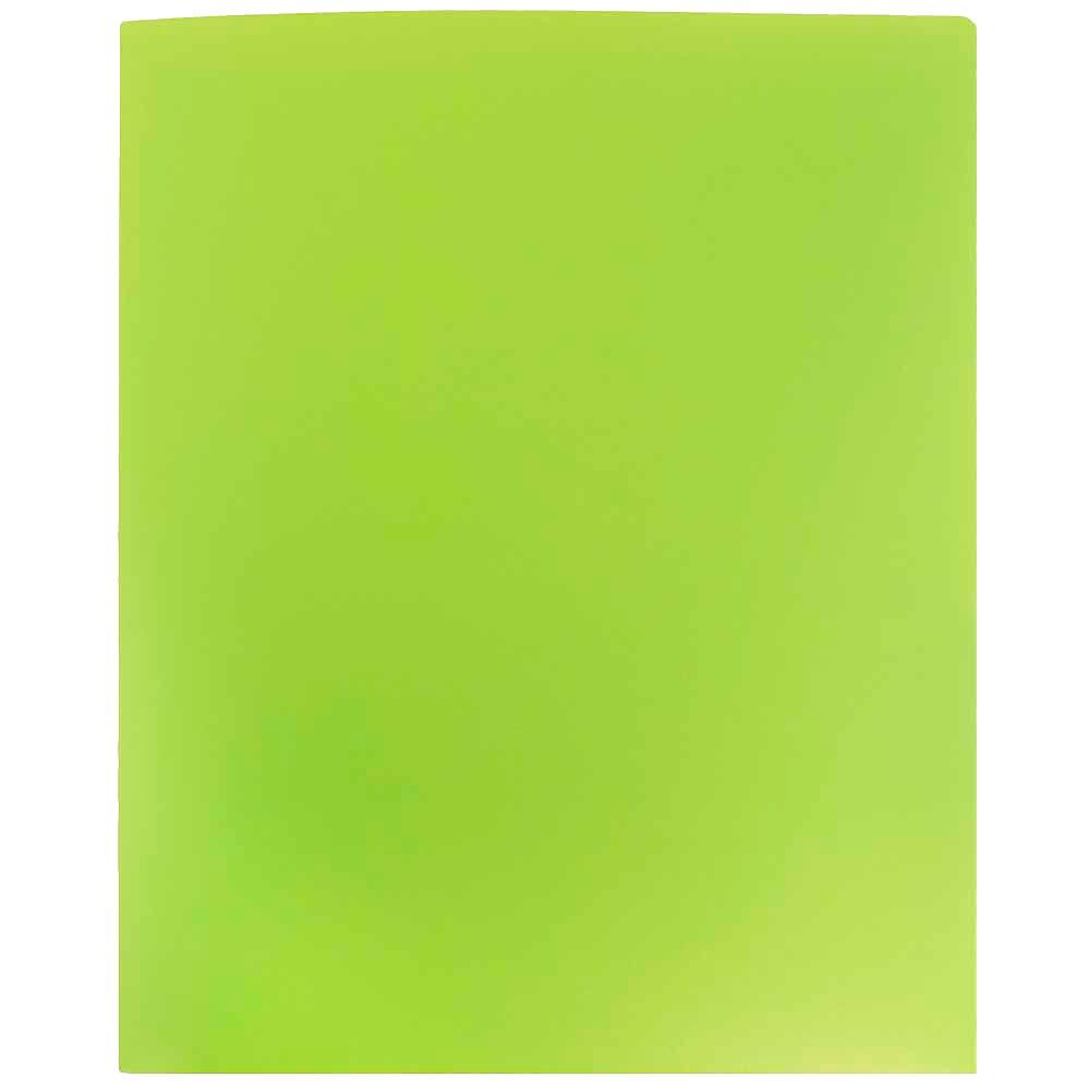 JAM PaperMD – Chemise De Présentation En Plastique Robuste à 2 Pochettes, 9 X 12 Po, Vert Lime, 108/paq., 108 Par Boîte thumbnail