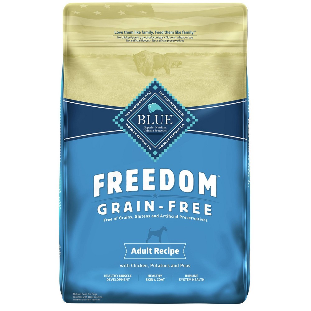 Blue Buffalo Freedom Grain Free with Chicken, Potatoes and Peas Adult Dry Dog Food - 20lbs