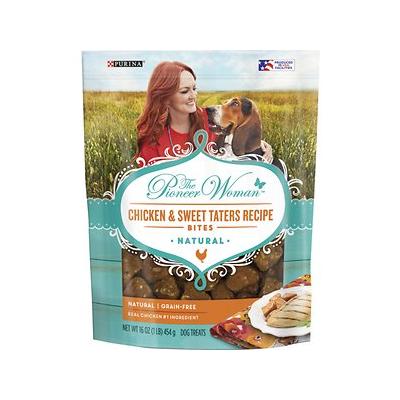 The Pioneer Woman Chicken and Sweet Taters Recipe Bites Natural  Grain Free Soft Dog Treats  16 Oz. Pouch