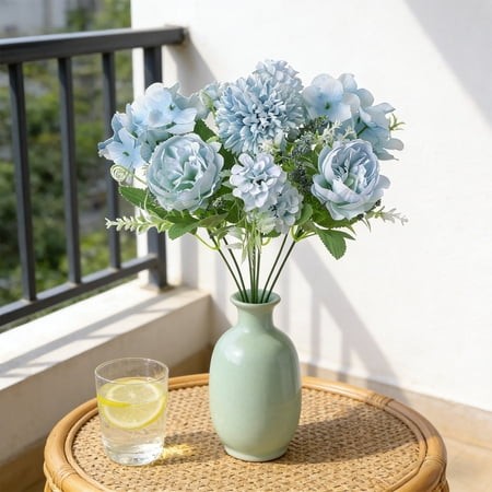 Artificial Rose Bouquet Realistic Fake Floral Decor for Mother S Day Wedding Home Living Room Holiday Everyday Table Decorations
