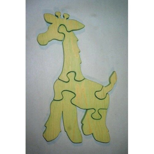 The PUZZLE-MAN TOYS W-1128 Wooden Educational Jig Saw Puzzle - Giraffe