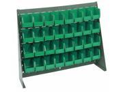Quantum Storage Systems QBR-3619-210-32 Bench Racks & Louvered Panels with Bin Complete Unit Green