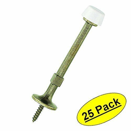 *25 Pack* Antique Brass Light Duty Solid Rigid Door Stop #0255
