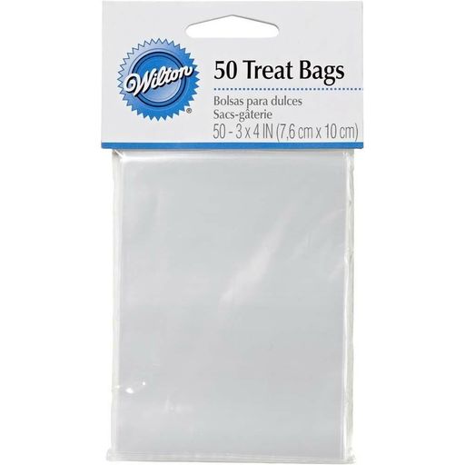 Wilton 50 Ct Disposable Clear Treat Bags 3 X 4 Inches Cake Pops, Lollipops