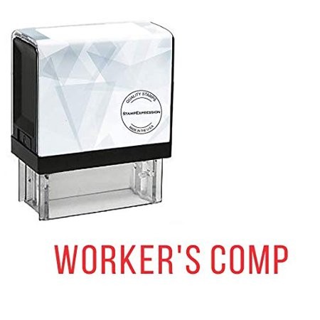 StampExpression - Worker S COMP Office Self Inking Rubber Stamp - Red Ink (a-5797)