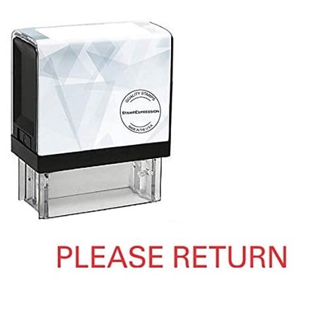StampExpression - Please Return Office Self Inking Rubber Stamp - Red Ink (a-5588)