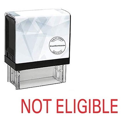 StampExpression - NOT Eligible Office Self Inking Rubber Stamp - Red Ink (a-5325)