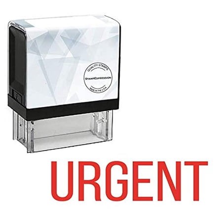 StampExpression - Urgent Office Self Inking Rubber Stamp - Red Ink (a-5075)