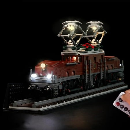 LED Light Kit for Legos 10277 Locomotive Building Set  Remote Control Version Lighting Kit Compatible with Legos 10277 Set (Only Lights Kit Without Mo